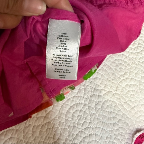 Pink and Orange Pleated Sleeveless Blouse - Picture 9 of 9